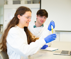 students in science lab